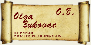 Olga Bukovac vizit kartica